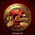 6E Game mobile app interface showing online games dashboard