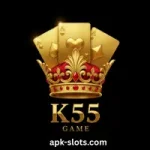 K55 Game app interface showing online games and real money rewards